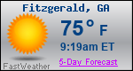Weather Forecast for Fitzgerald, GA