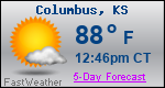 Weather Forecast for Columbus, KS