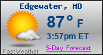 Weather Forecast for Edgewater, MD