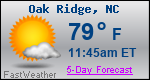 Weather Forecast for Oak Ridge, NC
