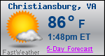 Weather Forecast for Christiansburg, VA