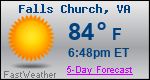 Weather Forecast for Falls Church, VA