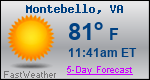 Weather Forecast for Montebello, VA