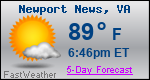 Weather Forecast for Newport News, VA