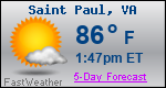 Weather Forecast for Saint Paul, VA