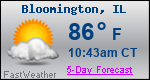 Weather Forecast for Bloomington, IL