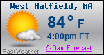 Weather Forecast for West Hatfield, MA