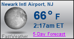 Weather Forecast for Newark International Airport, NJ