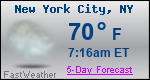 Weather Forecast for New York, NY