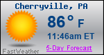 Weather Forecast for Cherryville, PA