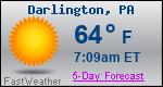 Weather Forecast for Darlington, PA