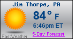 Weather Forecast for Jim Thorpe, PA