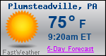 Weather Forecast for Plumsteadville, PA