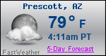 Weather Forecast for Prescott, AZ