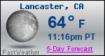Weather Forecast for Lancaster, CA