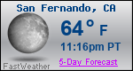 Weather Forecast for San Fernando, CA