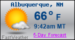 Weather Forecast for Albuquerque, NM