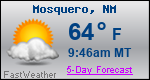 Weather Forecast for Mosquero, NM