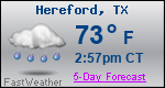 Weather Forecast for Hereford, TX