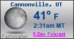 Weather Forecast for Cannonville, UT