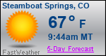 Weather Forecast for Steamboat Springs, CO
