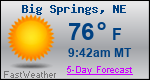 Weather Forecast for Big Springs, NE