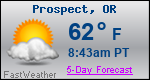 Weather Forecast for Prospect, OR