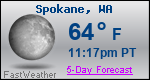 Weather Forecast for Spokane, WA