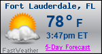 Weather Forecast for Fort Lauderdale, FL
