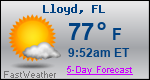 Weather Forecast for Lloyd, FL