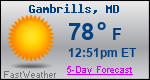 Weather Forecast for Gambrills, MD