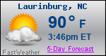 Weather Forecast for Laurinburg, NC