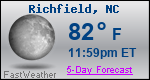 Weather Forecast for Richfield, NC