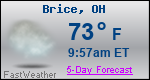 Weather Forecast for Brice, OH
