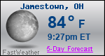 Weather Forecast for Jamestown, OH