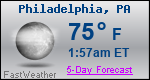 Weather Forecast for Philadelphia, PA