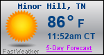 Weather Forecast for Minor Hill, TN