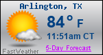 Weather Forecast for Arlington, TX