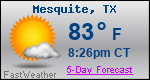 Weather Forecast for Mesquite, TX