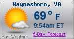 Weather Forecast for Waynesboro, VA