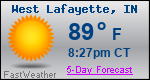 Weather Forecast for West Lafayette, IN