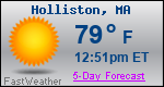 Weather Forecast for Holliston, MA