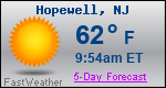 Weather Forecast for Hopewell, NJ