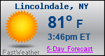 Weather Forecast for Lincolndale, NY