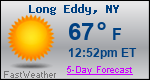 Weather Forecast for Long Eddy, NY