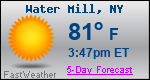 Weather Forecast for Water Mill, NY