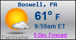 Weather Forecast for Boswell, PA