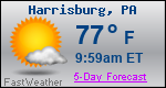 Weather Forecast for Harrisburg, PA