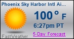 Weather Forecast for Phoenix Sky Harbor International Airport, AZ
