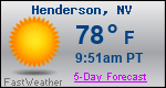 Weather Forecast for Henderson, NV